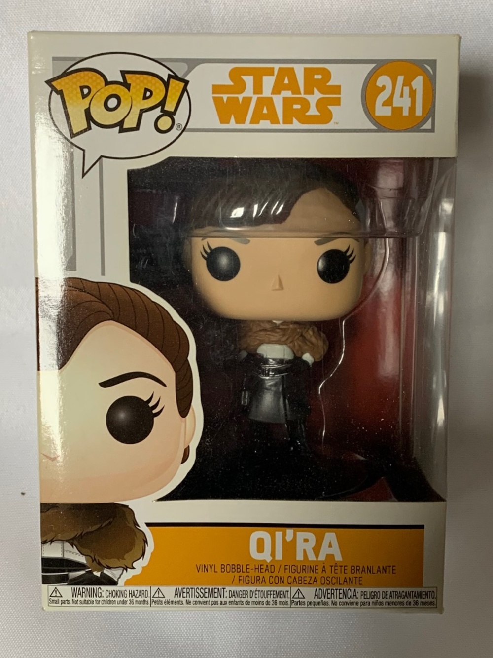 NIB! QI’RA from the Star Wars movies #241 Funko Pop! Never Opened!